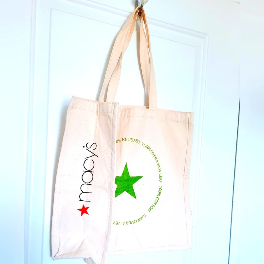 Macy's 100% Cotton Reusable Shopping Bag New - Picture 2 of 3